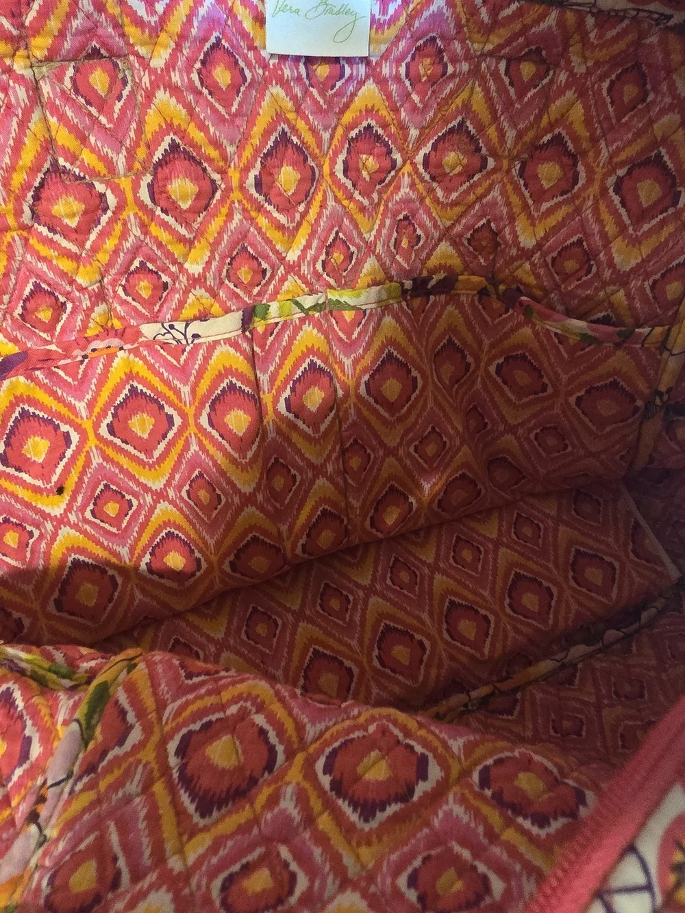Vera Bradley Weekender Travel Bag Retired Clementine Quilted Floral Duffle Tote